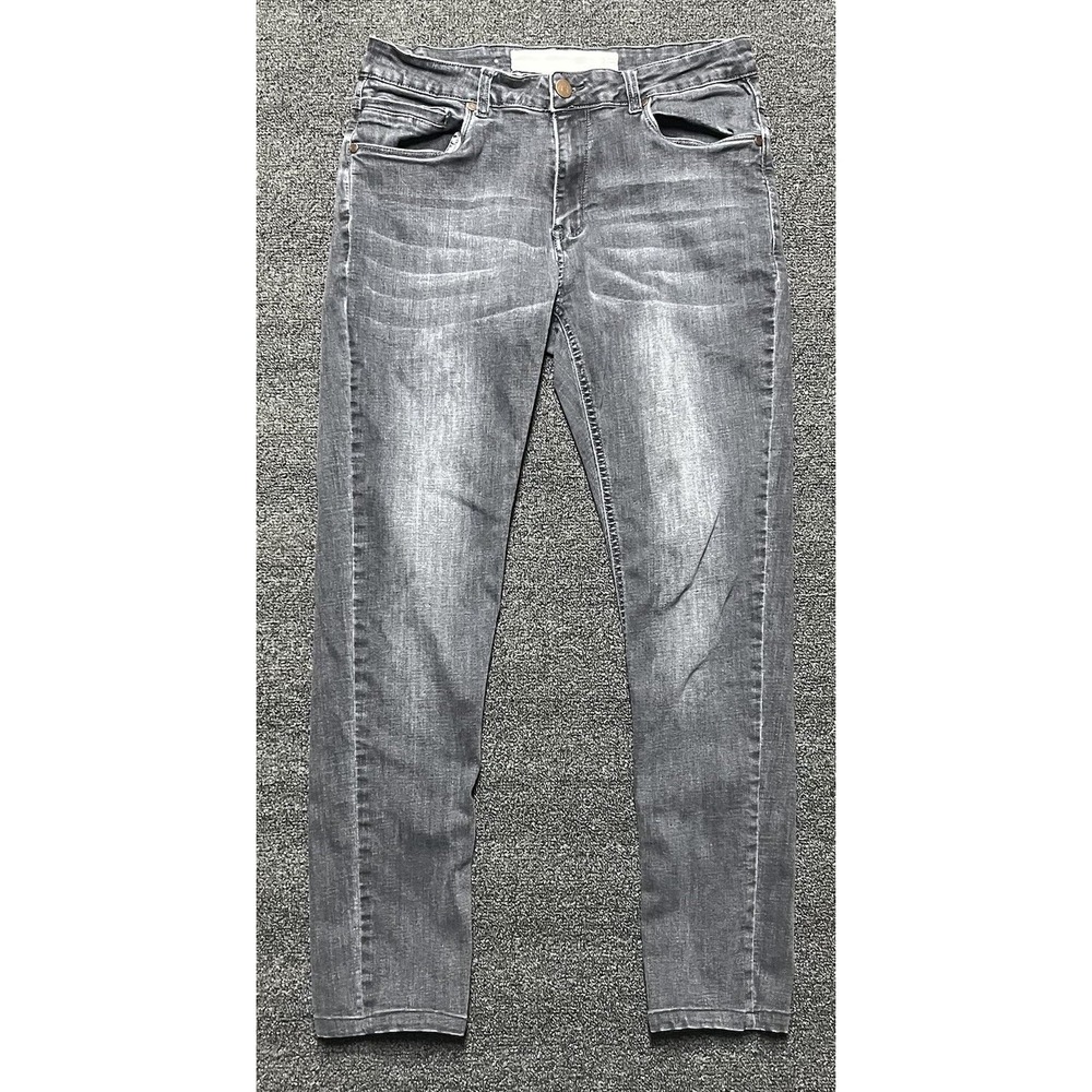 Barbell Apparel Jeans Mens 30x28 Gray Denim Slim Athletic Fit Stretch